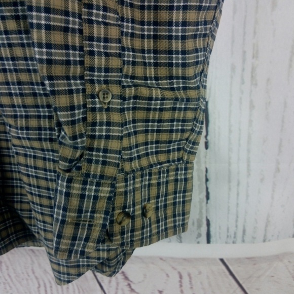 Roundtree & Yorke Green Plaid Button Down Shirt L - Picture 5 of 6